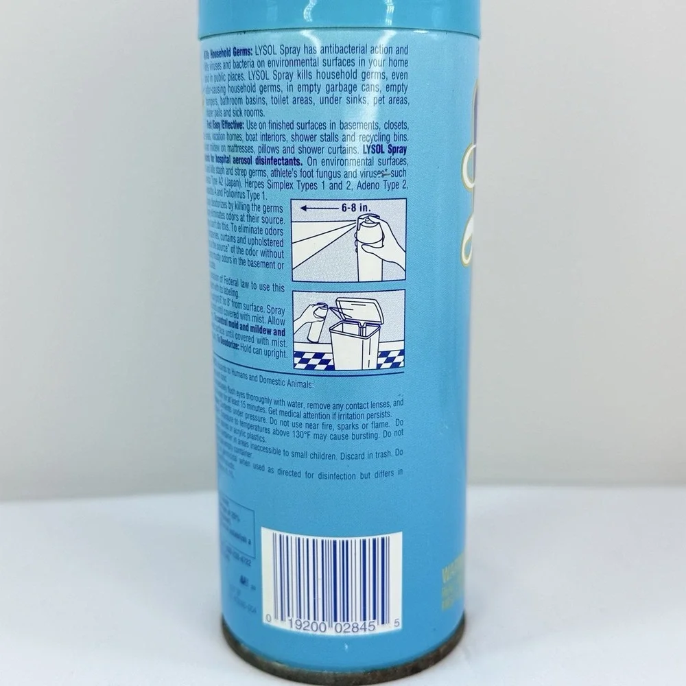 VTG Lysol Spray Fresh‎ Scent 12 Oz 2001 No CFCs Aerosol Can HTF